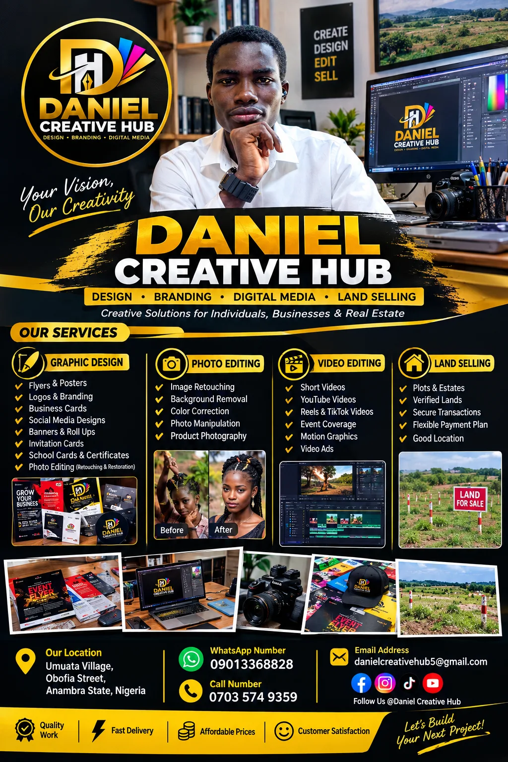 I will design professional graphics for your business, brand or personal needs If the form has a character limit and doesn't accept that, send me a screenshot and I'll shorten it.